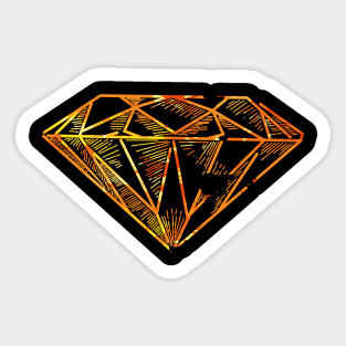 orange diamond Sticker